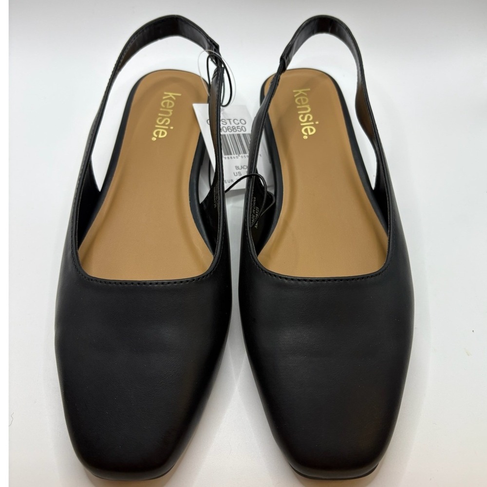 Kensie Black Sling Back Flat Felice Shoe Size 8